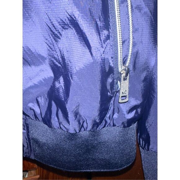 Kenneth Cole Jacket Women’s Large Navy Blue Hooded Zip Rain Wind Casual - Picture 5 of 5